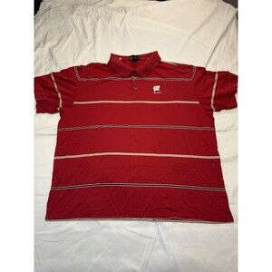 University Of Wisconsin Badgers Antigua NCAA Polo Shirt Red Cotton Mens XXL